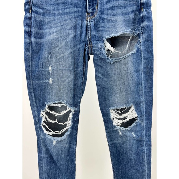 American Eagle Outfitters Super Stretch Distressed Jeans Women's Size 2 Short - Picture 4 of 8